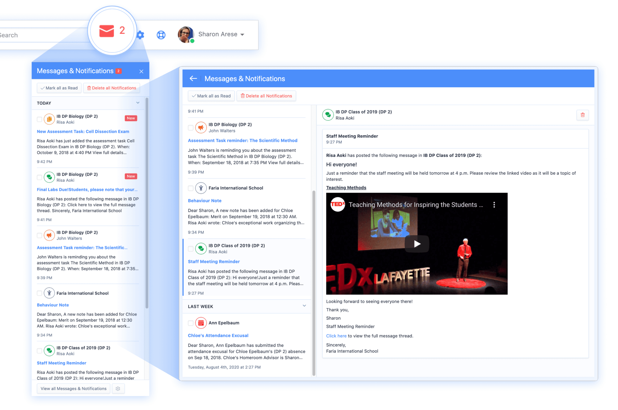 Glance Sidebar & Top Navigation