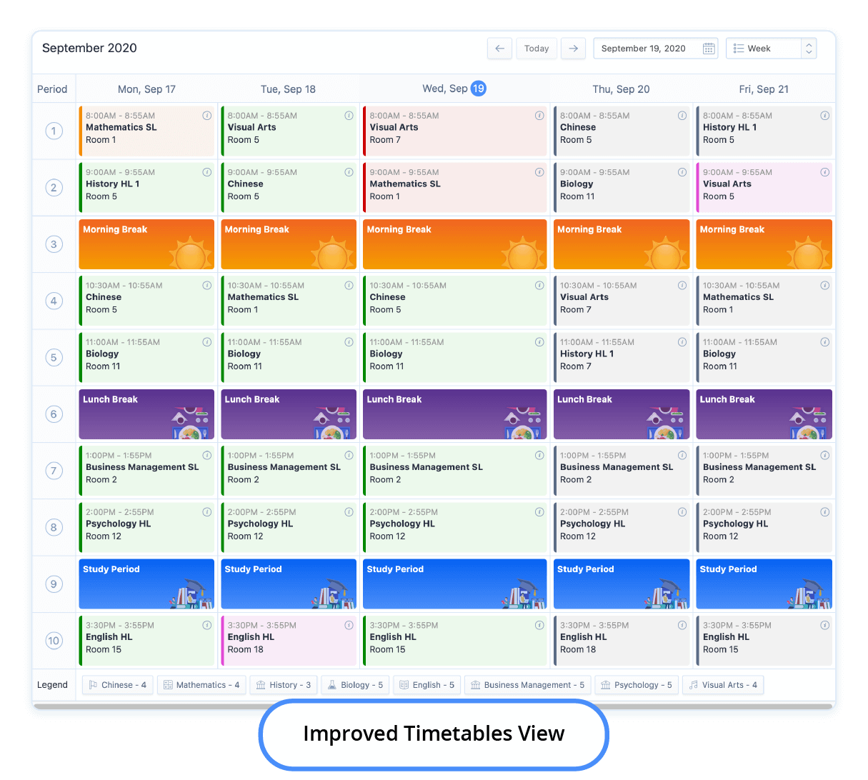 Enhanced Weekly Timetable & Attendance Screenshoot 2