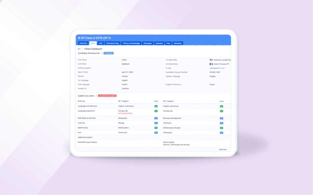IB一贯制课程：学生之旅 - ManageBac+