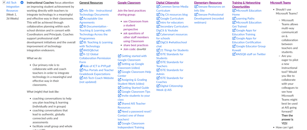 Curriculum Map